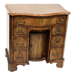 18thC English Chippendale Mahogany Kneehole Desk From Susie Hilfinger Collection