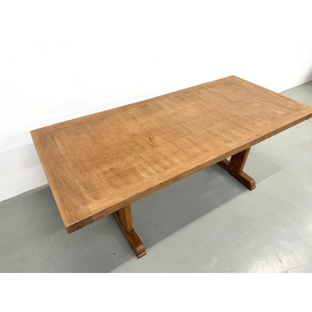Modernist Architectural Table in Oak, 1950s For Sale - Image 16 of 18