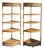 Vintage Tall Palm Beach Coastal Woven Rattan Corner Étagères, Pair For Sale