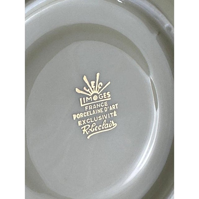 Vintage Сream and Gilt Coffee Service by R. Leclair for Limoges, France, Set of 21 For Sale - Image 11 of 12