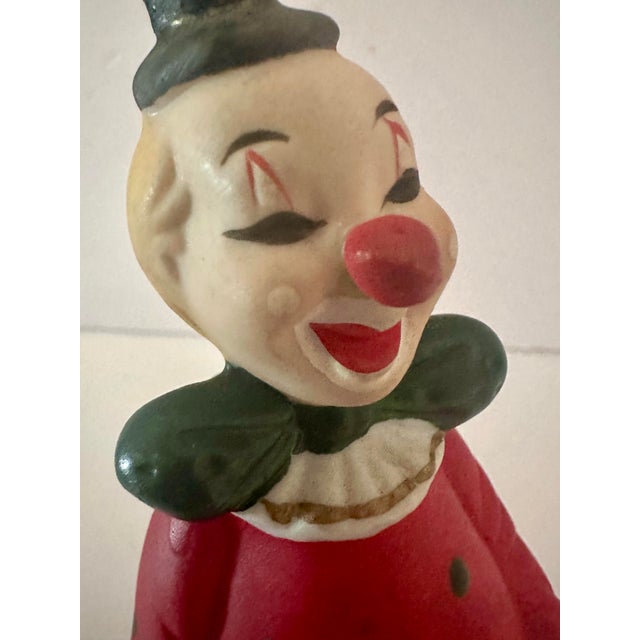 Ceramic Vintage Late 20th Century Red Polka Dot Clown Bell For Sale - Image 7 of 11