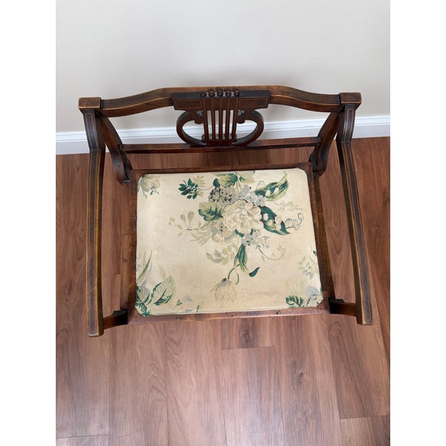 Early 20th Century Early 20th Century Edwardian Mahogany Inlaid Piano Stool For Sale - Image 5 of 18