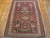1900s Red Geometric Tribal Antique Caucasian Bidjov Rug 3'2"x 4'5" Handknotted Wool Carpet For Sale - Image 4 of 6