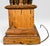 Antique Victorian Converted Brass Column Lamp on Wood Base With 1786 Plaque For Sale - Image 10 of 17