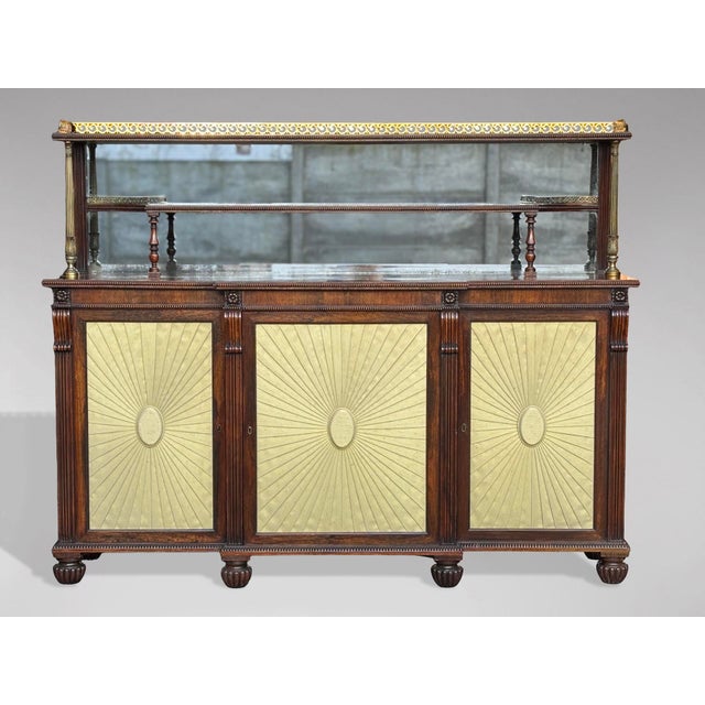 Very Elegant and Fine Early 19th-Century Regency Period Rosewood & Brass Chiffonier Attributed to Gillows This...