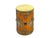 Asian Distressed Light Orange Tibetan Style Jewel Symbol Round Drum Table For Sale - Image 3 of 10