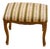Vintage Wooden and Striped Ottoman For Sale