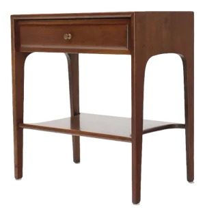 Solid Cherry One Drawer End Table Nightstand Mid-Century Modern