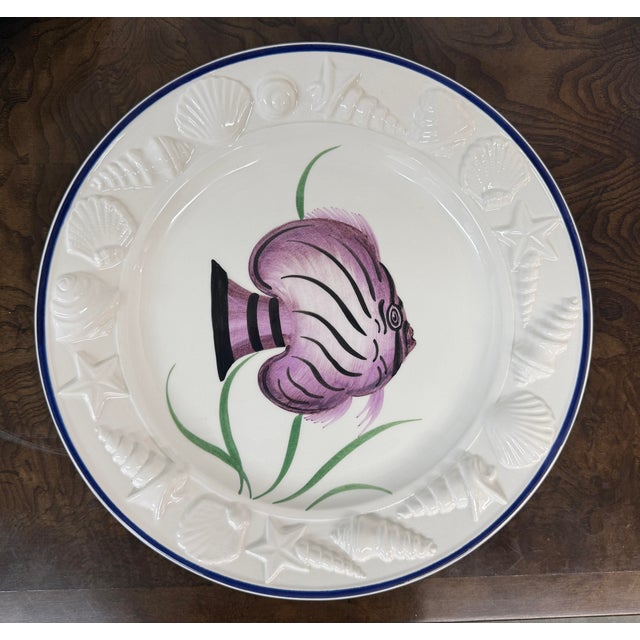 Este Ceramiche for Gump's Coastal Plates, Set of Four For Sale In San Francisco - Image 6 of 12