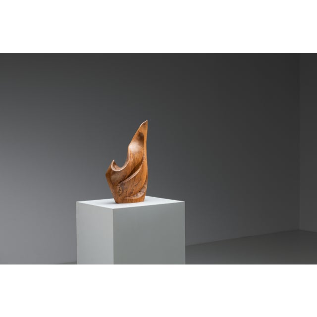Sculptural Form in Elm, 1985 For Sale - Image 10 of 18