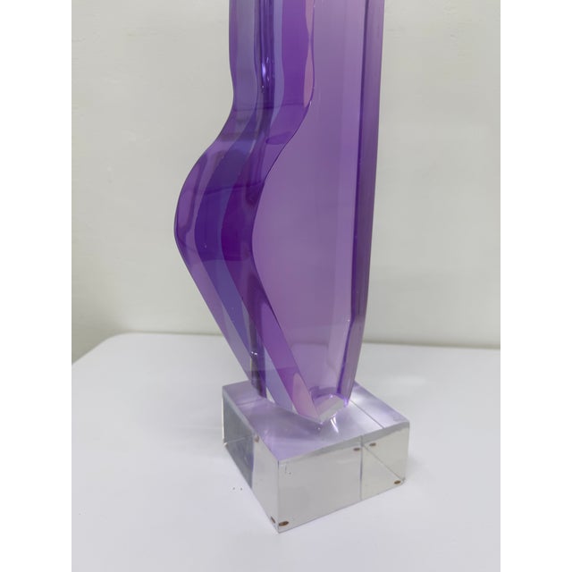 Plastic Van Teal Multi-Color Abstract Acrylic Table or Floor Sculpture, 1980s For Sale - Image 7 of 16