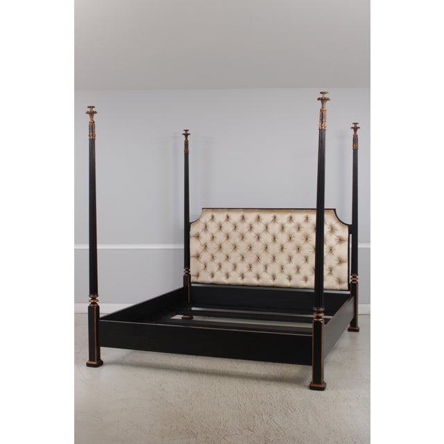 Nancy Corzine Nancy Corzine Paint Decorated King Size Poster Bed For Sale - Image 4 of 14