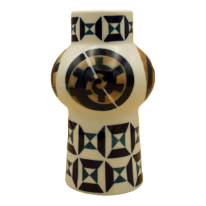 Sargadelos O Castro Sculptural Geometric Vase, Cobalt Blue Porcelain, Mid-Century, Spain