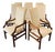 Vintage 1970s Henredon Mid Century Oak Wood Dining Chairs Set of 8 Campaign Style For Sale