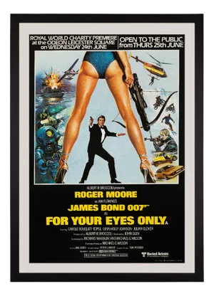 James Bond "For Your Eyes Only" Original Vintage Movie Poster, British, 1981