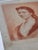 19th Century Hand Drawn Original Sanguine Portrait of a Young Woman - Signed For Sale - Image 13 of 13
