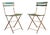 Antique French Folding Slatted Garden Bistro Chairs, 1920s, Set of 2 For Sale