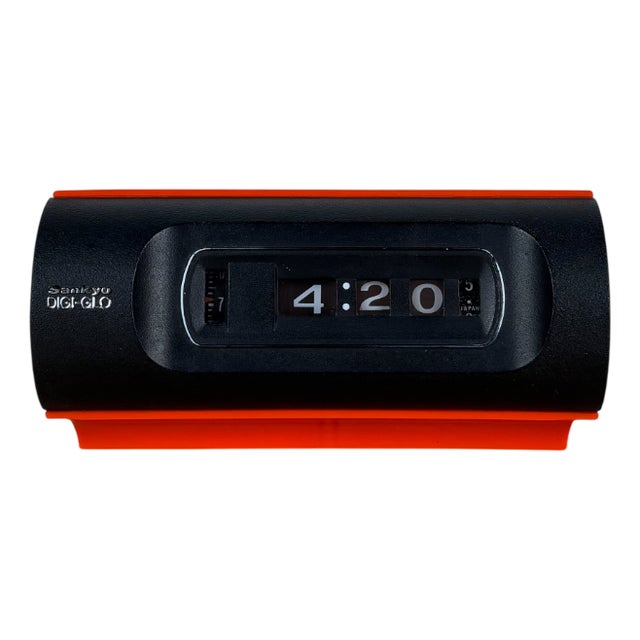 Vintage Digi-Glo #423 Orange Digital Clock from Sankyo, 1976 For Sale