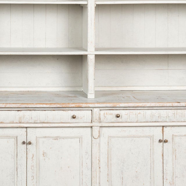 19th Century Large White Danish Bookcase Display Cabinet For Sale - Image 11 of 18