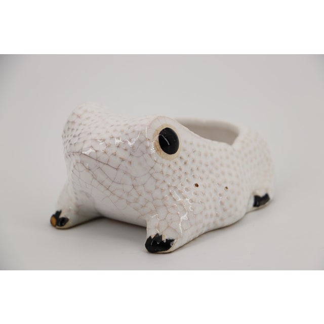 1970s Vintage Small Hobnail Frog Planter in the Style of Jean Roger For Sale - Image 4 of 12