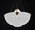 Vintage Art Deco Bronze and Moonstone Glass Rams Head Pendant Light, 1930s For Sale - Image 10 of 18