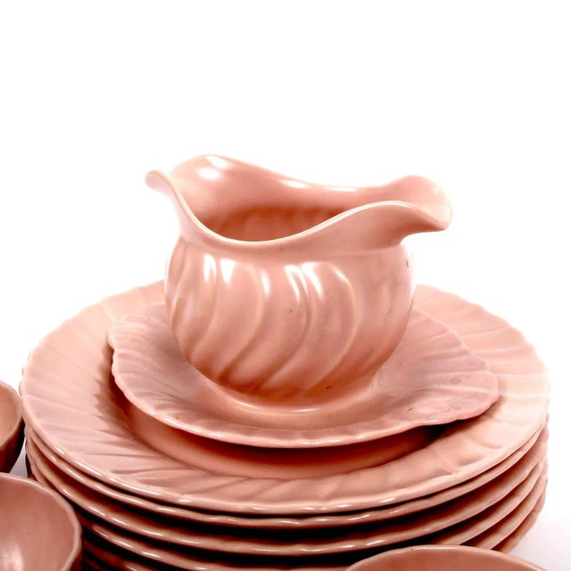 1960s 1960s Assorted Blush Coral Toned Franciscan "Coronado" Tableware - Set of 11 For Sale - Image 5 of 8