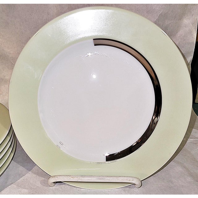 Contemporary 1990s Bernardaud Limoges Phoebe Fusion Salad Plates, Set of 6 For Sale - Image 3 of 6