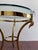 Hollywood Regency Hollywood Regency Brass Swan & Glass Accent Table For Sale - Image 3 of 12