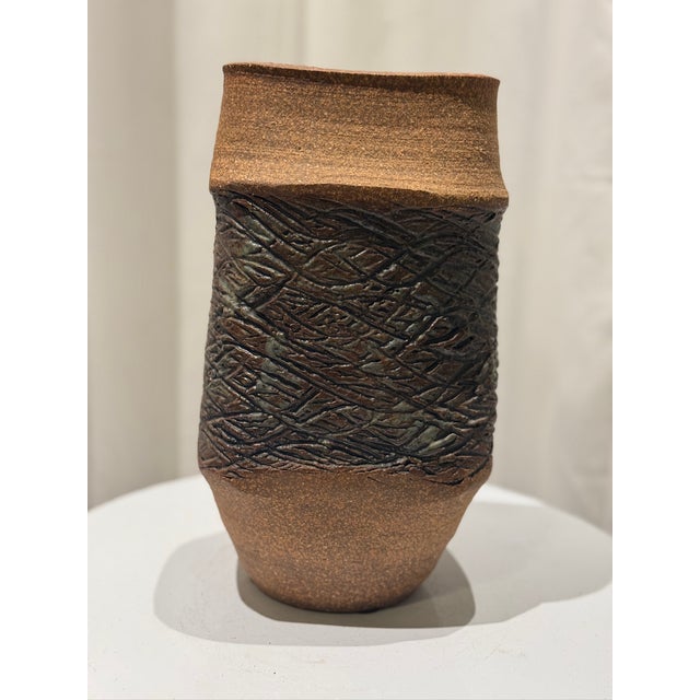 Mid-Century Modern Raul Coronel Studio Pottery Vase, Signed & Dated 1963 For Sale - Image 9 of 11