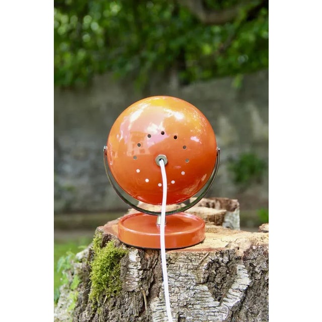 Modern Space Age Orange Table Lamp, Italy, 1960s For Sale - Image 3 of 8