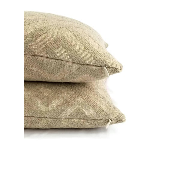 Transitional F. Schumacher l'Orient Tan Pillow Cover For Sale - Image 3 of 5