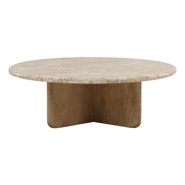 Sand Marble Sculptural Coffee Table For Sale