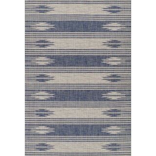 Momeni Contemporary Indoor/Outdoor Riviera Desert Rug in Blue, 3'3" x 5' For Sale