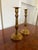Pair of English Polished Brass Candlesticks, 19th Century