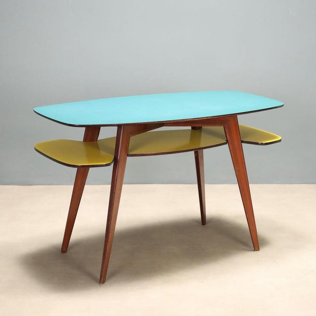 Desk with Double Formica Top, 1950s For Sale - Image 10 of 10