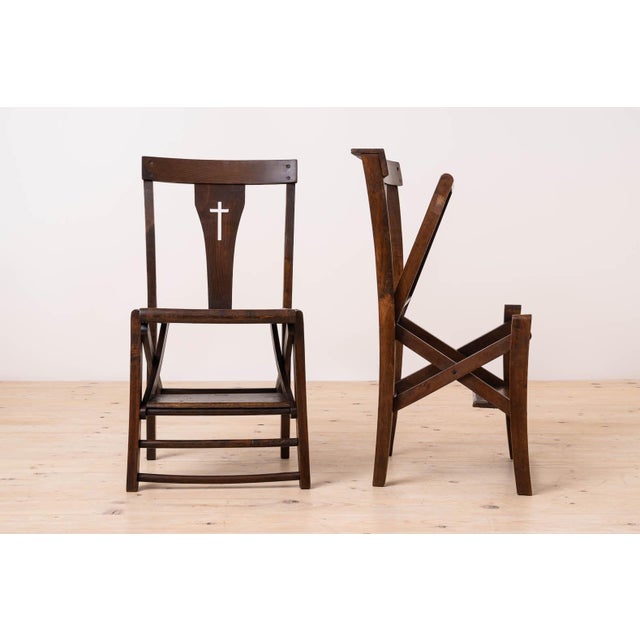Italian Church Chairs by Caloi, Conegliano Veneto, 1950s, Set of 4 For Sale - Image 6 of 13