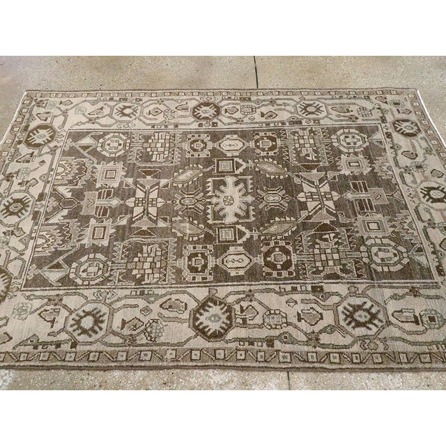 Galerie Shabab Collection Mid-20th Century Persian Malayer Accent Rug For Sale - Image 4 of 6