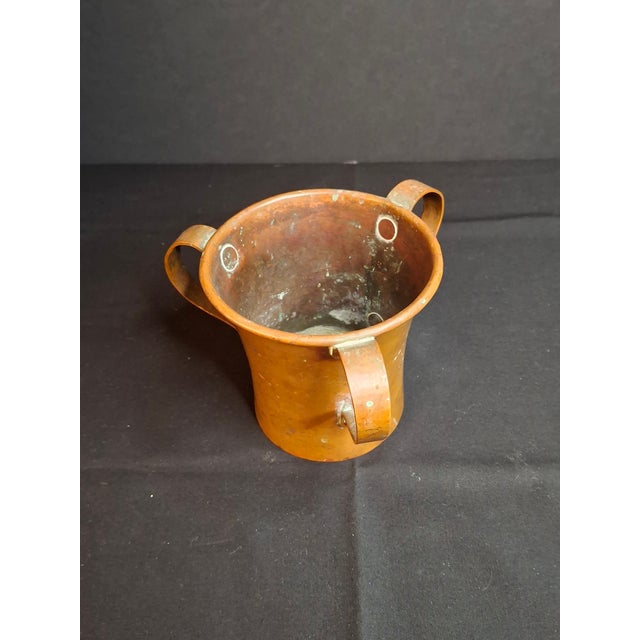 Rare Antique Russian Imperial Copper Mini Travel Netilat Yadayim 4" Wash Cup Moscow Mark For Sale - Image 4 of 18