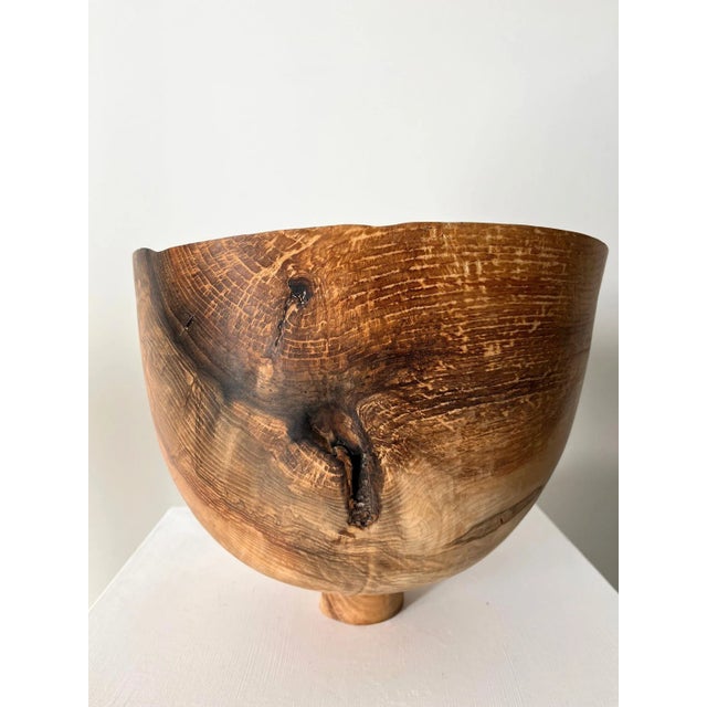 A large sculptural wooden vessel by Forest and Found. This bowl has been beautifully and expertly crafted from a single...