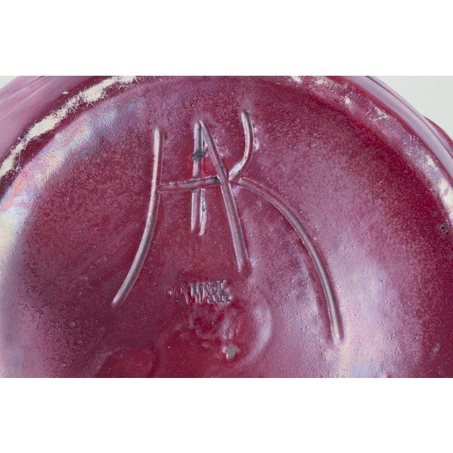 Ceramic Ceramic Bowl with Fish in Relief by Karl Hansen Reistrup for Kähler, 1890s For Sale - Image 7 of 9