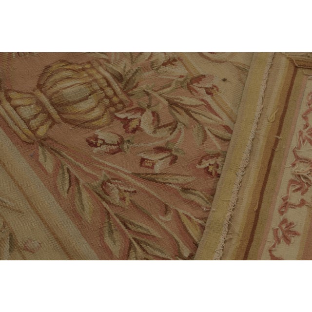 Textile Rug & Kilim’s Aubusson Style Flatweave Rug With Pictorials and Floral Pattern For Sale - Image 7 of 7