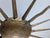 Gold Mid-Century Gilt Metal Sunburst Flush Mount, 1960s For Sale - Image 8 of 9