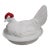 Vintage Mid-Century Modern Westmoreland White Milk Glass Hen on Nest Bowl For Sale