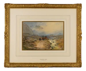 Thomas Miles Richardson Junior, Returning Home, 1851, Watercolour, Framed