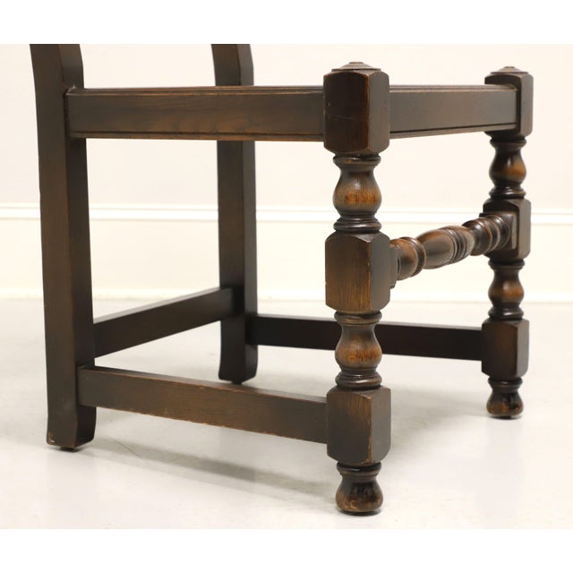 Grand Rapids Bookcase and Chair Co Antique Early 20th Century Oak Gothic Revival Dining Side Chairs - Pair A For Sale - Image 9 of 11