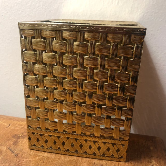Brass Brass Square Tissue Cover For Sale - Image 8 of 8