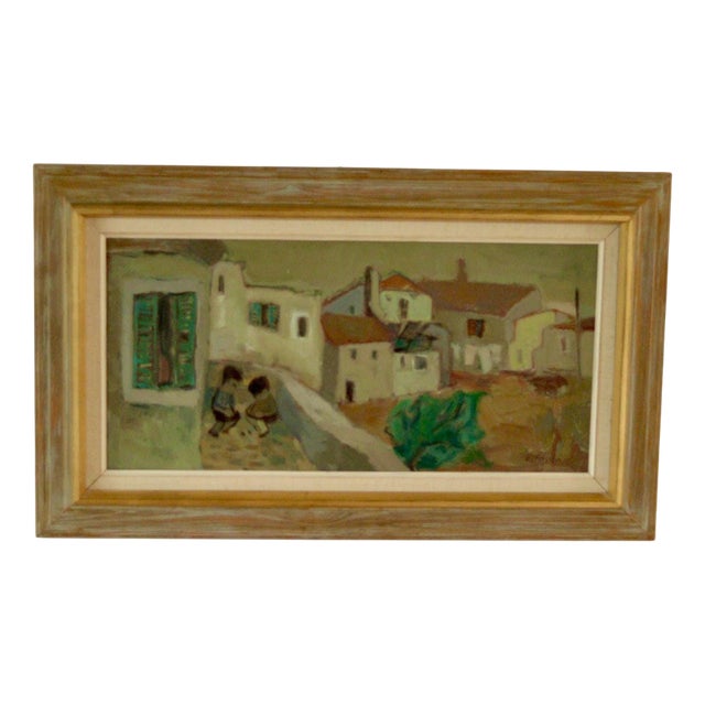 Erik Sigfrid Persson, Children, Oil on Panel, Mid-20th Century, Framed For Sale