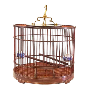 Quality Handmade Chinese Wood Round Shape Decorative Birdcage