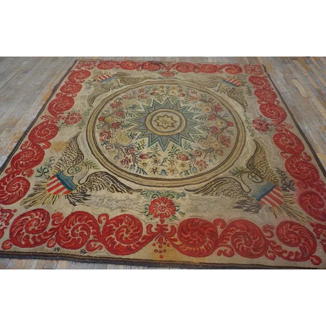 Early 20th Century American Hooked Rug 5' 8'' x 7' 8'' - 203 x 203 General Rug Type: North & South American Specific Rug...