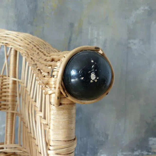 Vintage Rattan Armchair, 1960s For Sale - Image 6 of 11